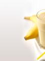 Banana smoothie with milk in a blender: recipe